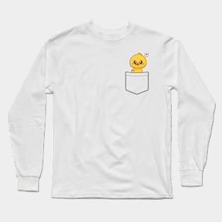 funny cute chick pocket Long Sleeve T-Shirt